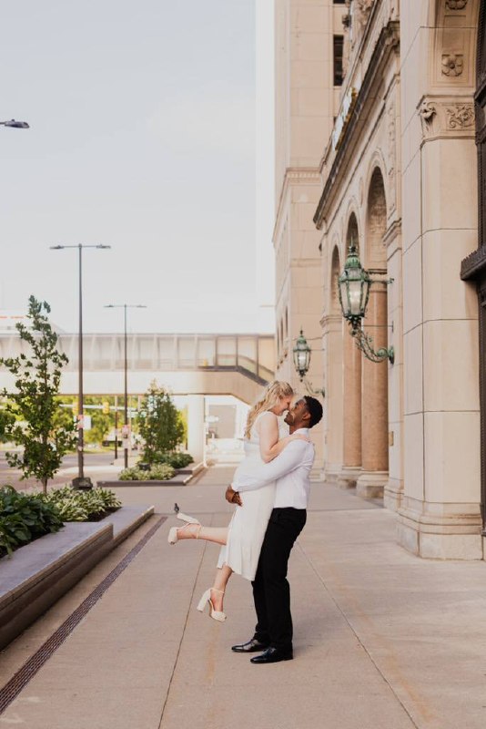 Trinity and Steve engagement portrait